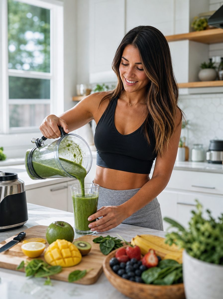 Man preparing a healthy breakfast routine