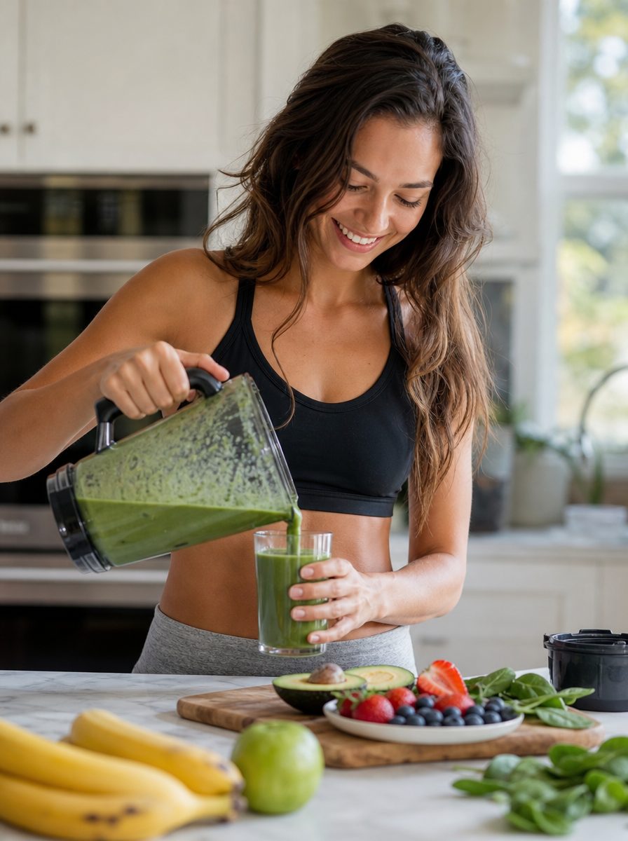 Woman enjoying a yogurt breakfast bowl